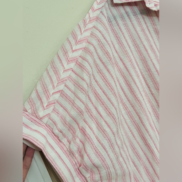 Umgee Pink and White Striped Blouse - Picture 5 of 6